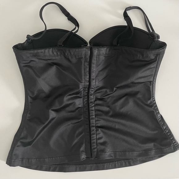 Vintage Y2K 2002 black push-up balconette 34B bustier strapless option - Picture 2 of 11